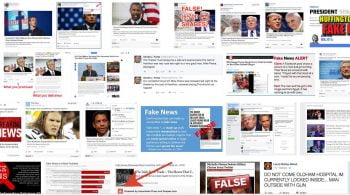 A screenshot of a Google Images search for 'fake news.'