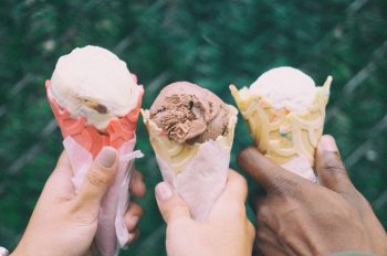 Ice cream cones. Photo by Unsplash