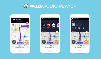 Waze's audio player. Photo via Waze
