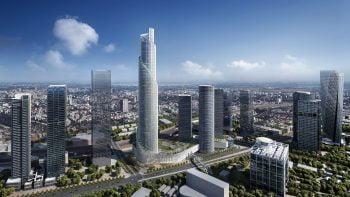 The Spiral Tower by Azrieli Group in Tel Aviv. PRNewsfoto/Azrieli Group