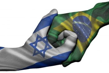 Illustrative: An Israel-Brazil handshake. Deposit Photos