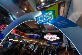 The CES 2018 entrance arch at the Las Vegas Convention Center. Via CES