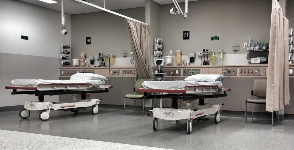 An illustrative photo of hospital beds. Pixabay