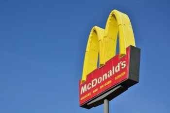 A McDonald's sign. Deposit Photos