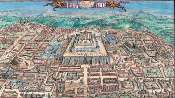 Ancient map of Jerusalem. Courtesy of the National Library of Israel