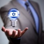 tech Israeli flag light bulb