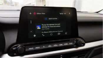 Audioburst's in-car infotainment player and search engine. Photo via Audioburst