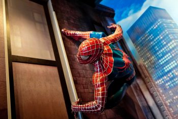 A Spider-man figure in a wax museum in Amsterdam. Deposit Photos