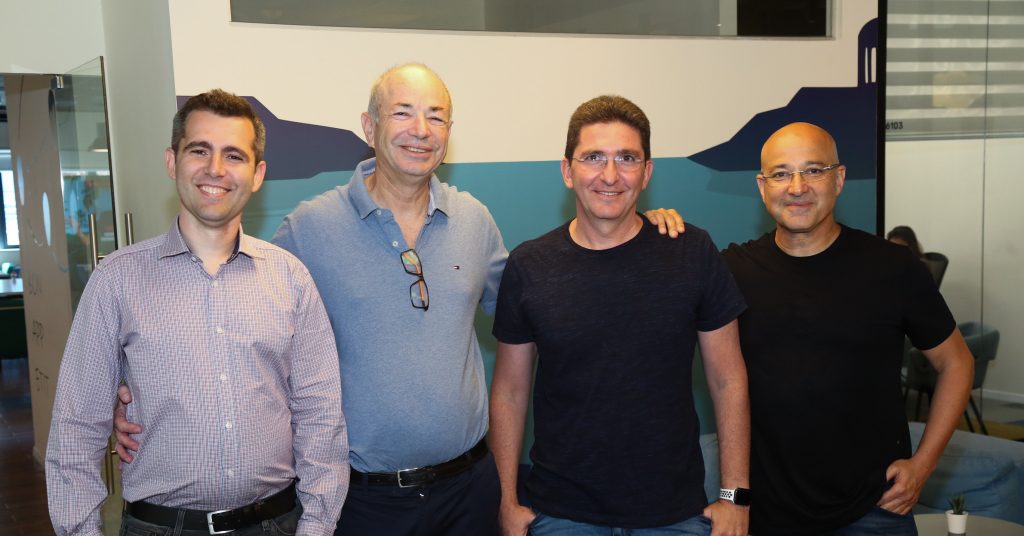 From left to right: Haim Shani, IGP co-founder, Ron Serber, co-CEO of Cellebrite, Yossi Carmil, co-CEO of Cellebrite, and Uri Erde, general partner at IGP. Photo by Nir Kafri