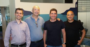 From left to right: Haim Shani, IGP co-founder, Ron Serber, co-CEO of Cellebrite, Yossi Carmil, co-CEO of Cellebrite, and Uri Erde, general partner at IGP. Photo by Nir Kafri