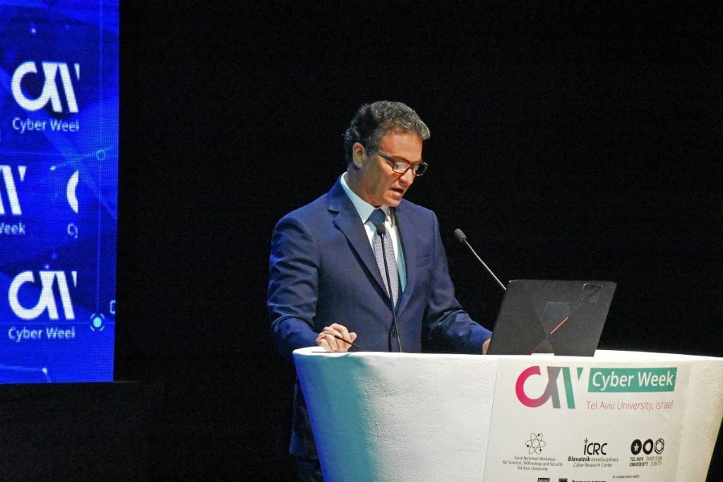 Mossad Director Yossi Cohen at Cyber Week 2019 in Tel Aviv. Photo by Anjali berdia