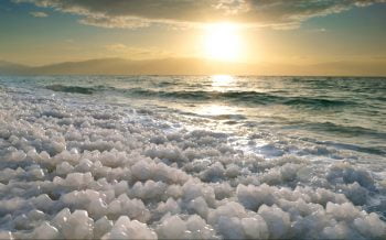 A sunrise over the Dead Sea. Deposit Photos