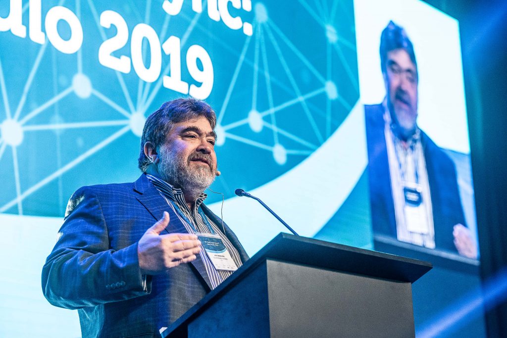 Jon Medved speaking at the OurCrowd Sync: Sao Paulo 2019 gathering on September 25, 2019. Photo by Deborah Blank