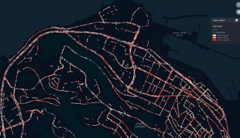 A road map of Haifa. Photo via Tactile Mobility