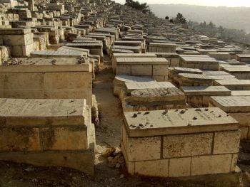 The Mount of Olives cemetery in Jerusalem. Illustrative. Deposit Photos