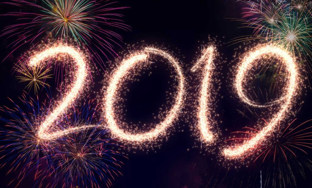 New year's eve 2019 fireworks. Deposit Photos