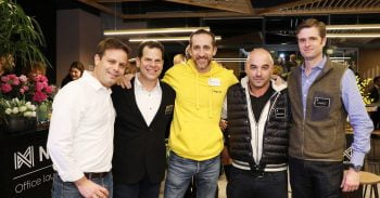 From left to right: Guy Bloch, CEO and co-founder of Bringg, Moshe Zilberstein, lead of Israeli investments for Next47, Tomer Levy, CEO and co-founder Logz-io, Matthew Cowann, Next47 partner, and T.J Rylander, Next47 partner. Photo: Gal Hermoni