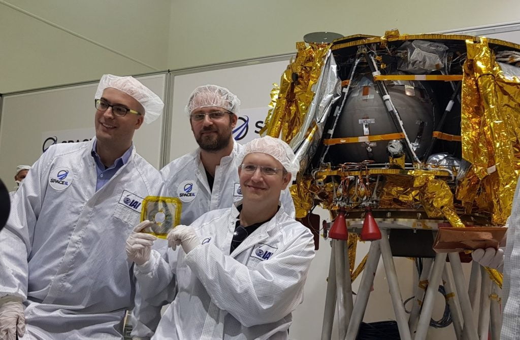 SpaceIL founders from left: Yonatan Winetraub, Kfir Damari, and Yariv Bash. Courtesy