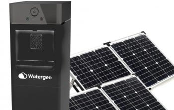 Watergen's Solar Genny, a water-from-air generator that runs on solar energy. Courtesy