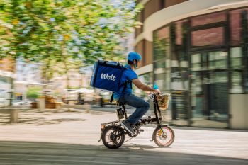 Wolt delivery person. Courtesy