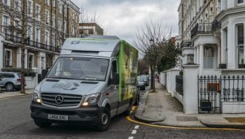 Illustrative photo of a grocery delivery service in London. Deposit Photos