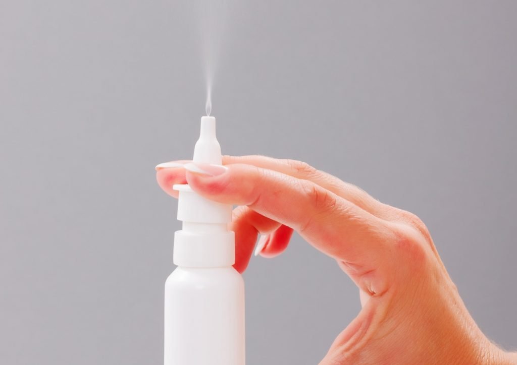 Nasal spray. Illustrative. Deposit Photos