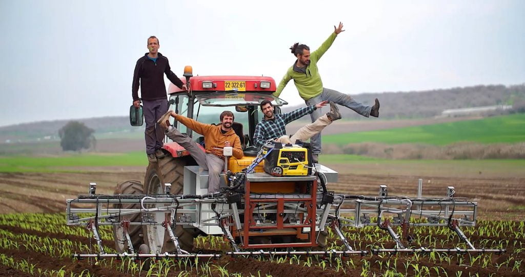 From right to left: Alon Klein Orbach, co-founder and CTO of Greeneye Technology, Yoav Halevi, Data scientist, Itzhak Khait, co-founder and Head of R&D, and Livne Rosenblum, developer. Photo: Courtesy