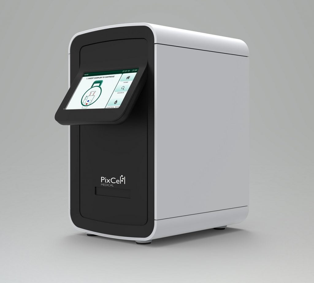 PixCell Medical's HemoScreen CBC analyzer. Courtesy