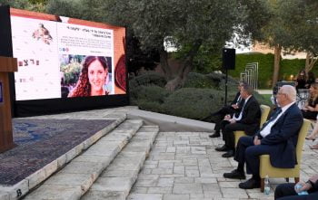 Israeli President Reuven Rivlin hosted the final leg of the Safe@Home hackathon in Jerusalem on Wednesday May 20, 2020. Photo: Mark Neyman/GPO