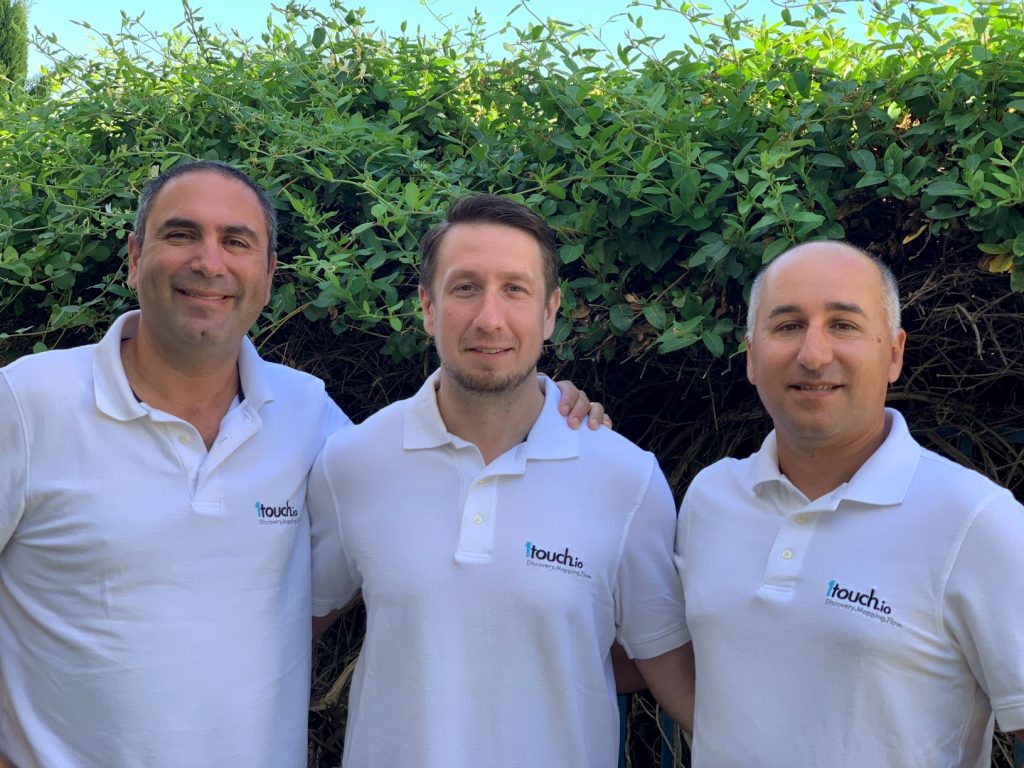 1touch founders from left to right: Zak Rubinstein, Dimitry Shevchenko, Itzhak Assaraf. Courtesy