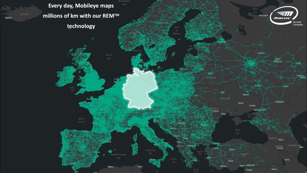 Mobileye is mapping millions of kilometers of roads worldwide with its REM tech. Photo: Intel