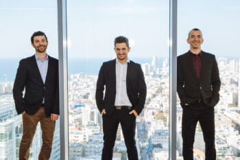 From left to right: Aidoc founders Michael Braginsky, Elad Walach, and Guy Reiner. Photo: Guy Shriber