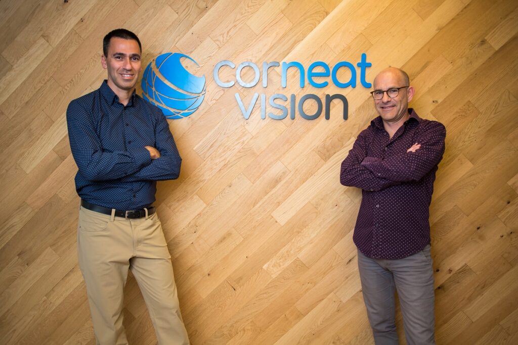 CorNeat Vision co-founders Dr. Gilad Litvin, right, and Almog Aley Raz, left. Courtesy
