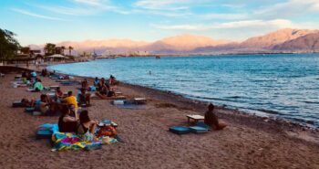 R&R on an Eilat beach on the Red Sea, November 2020. Photo: Viva Sarah Press