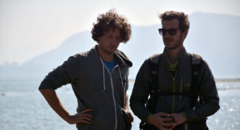 Director Dekel Berenson, left, while filming Ashmina in Nepal. Courtesy