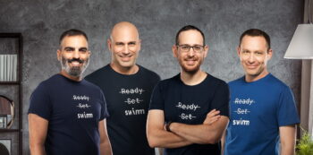 Swimm founders from left to right: Gilad Navot, Oren Toledano, Omer Rosenbaum, and Tom Ahi Dror . Photo: Yoram Reshef