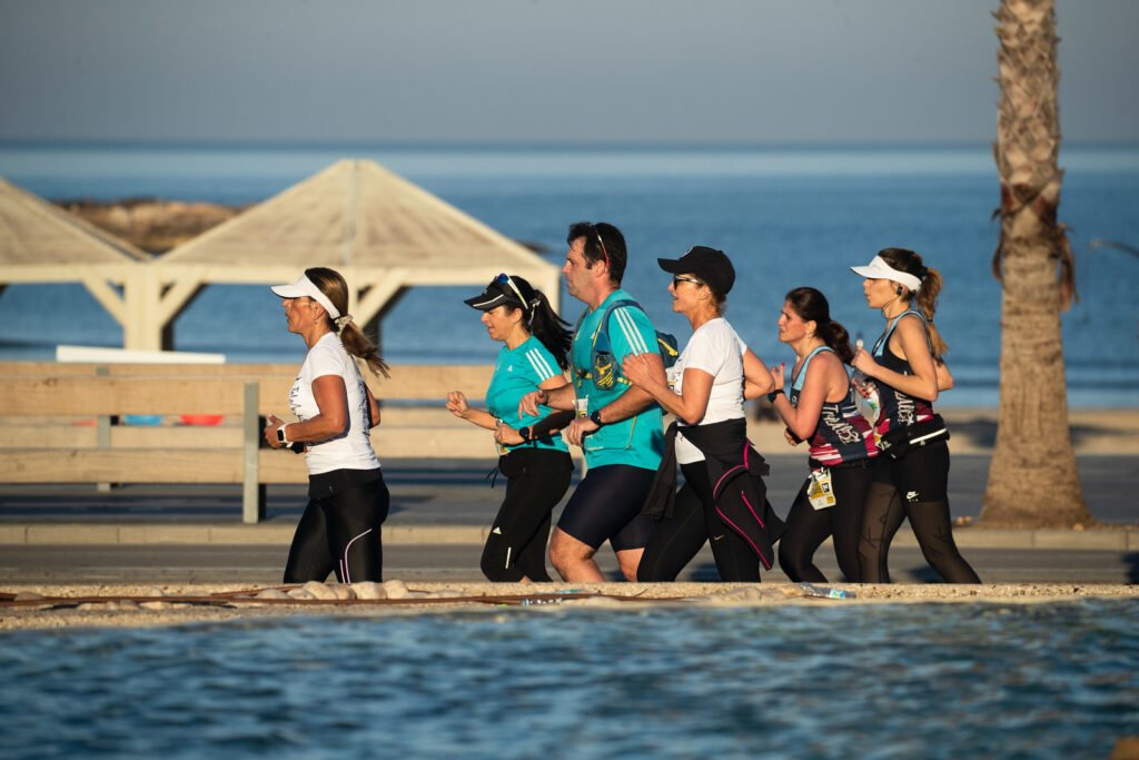Runners take part in Tel Aviv's 2020 annual marathon. Photo: Kapaim Active