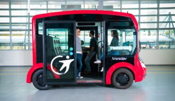 Mobileye, Transdev Autonomous Transport System and Lohr Group will integrate Mobileye’s self-driving system into the i-Cristal autonomous electric shuttle, manufactured by Lohr Group, with plans to add it to public transportation services across the globe, starting in Europe. Photo: Mobileye