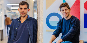 Yotpo founders Omri Cohen, left, and Tomer Tagrin, right. Photo: Mor Shani