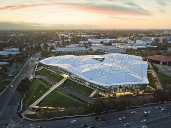 An aerial view of Nvidia's headquarters in Santa Clara, California. Photo: Connie Zhou