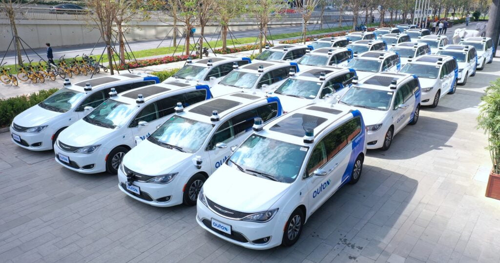 AutoX's driverless vehicle fleet. Courtesy