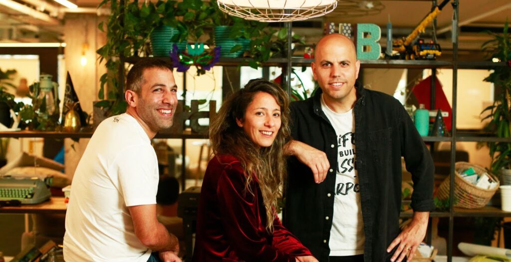 HoneyBook founders from left to right: Dror Shimoni, co-founder and CTO, Naama Alon, co-founder and Chief Product Officer, Oz Alon, co-founder and CEO. Courtesy