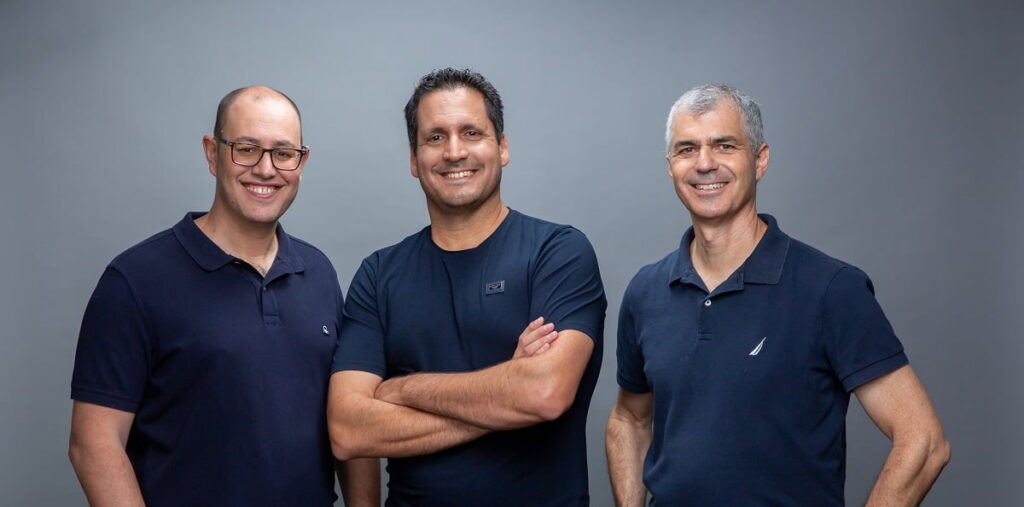 DealHub founders from left to right: Alon Lubin, CTO, Eyal Elbahari, CEO, and Eyal Orgil, CRO. Photo: Berzi Goldblatt