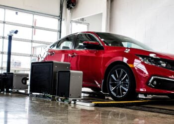 A UVeye system inspecting a car. Courtesy