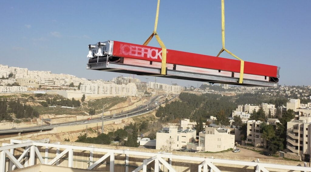 Nostromo's IceBrick installed in a Jerusalem building. Courtesy